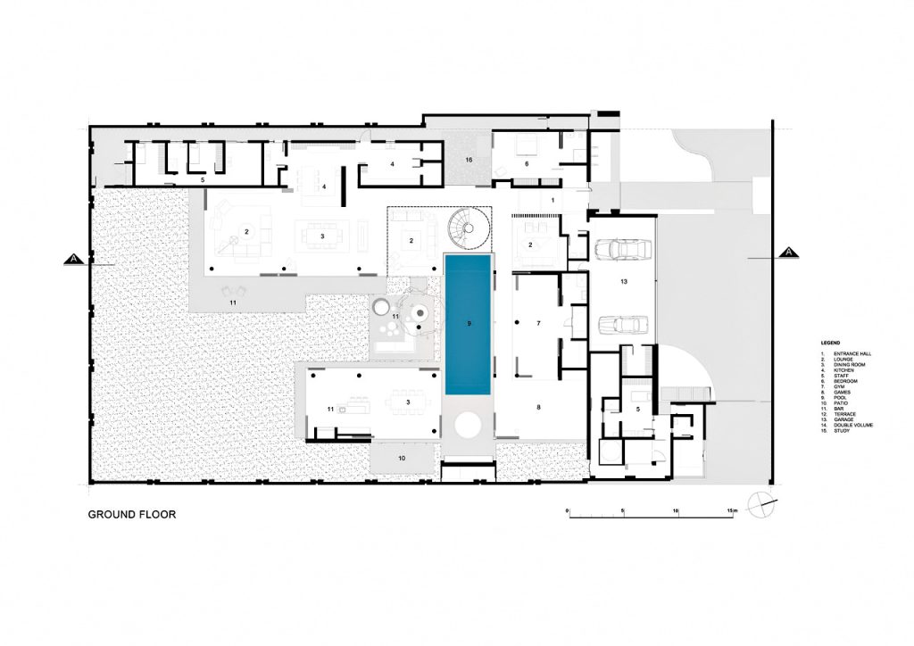 Ground Floor Plan - 6th 1448 Houghton Residence ZM - Johannesburg, Gauteng, South Africa