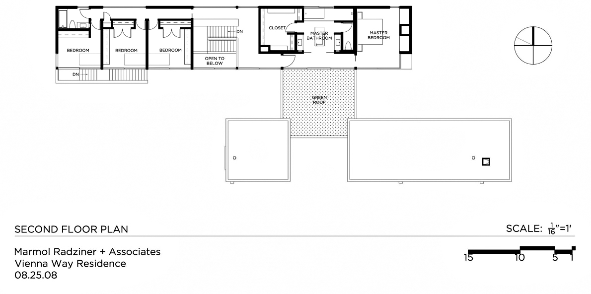 Second Floor Plan - Vienna Way Residence - Venice, CA, USA