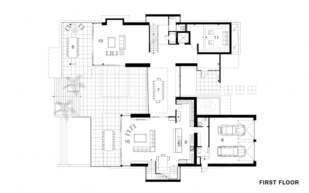 First Floor Plan - River Road Residence - 83 S River Rd, Stuart, FL, USA