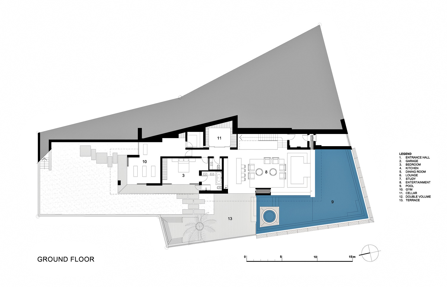 Ground Floor Plan – St. Leon 10 Residence – Bantry Bay, Cape Town, Western Cape, South Africa