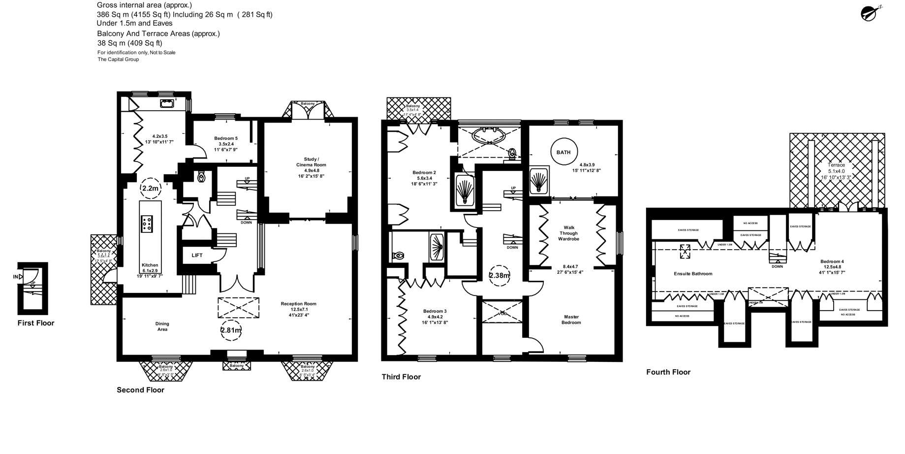 Floor Plans – Flat 5 Apartment – 34 Holland Park, London, England, UK