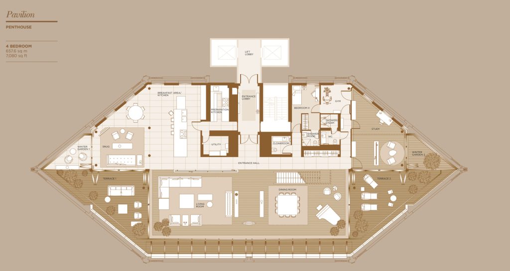 Floor Plans - Neo Bankside Luxury Penthouse - London, England, UK
