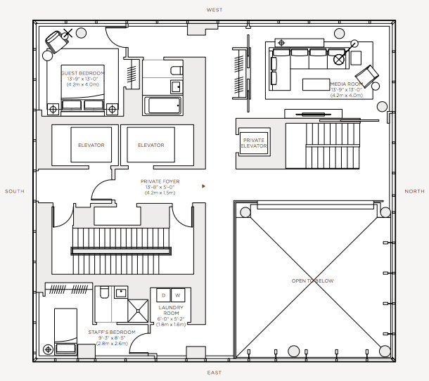 Floor Plans - Rupert Murdoch One Madison Penthouse - New York, NY, USA