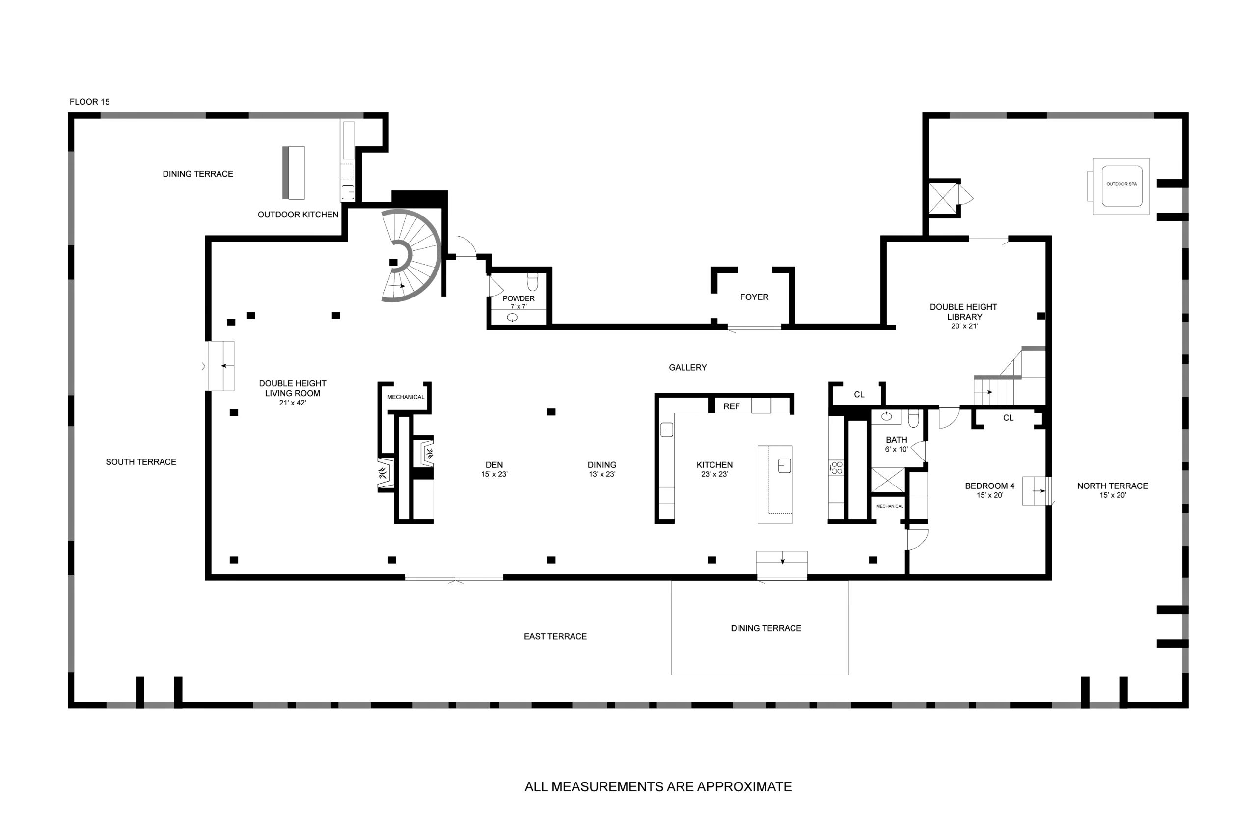 Floor Plans – Sky Lofts Glasshouse Penthouse – New York, NY, USA