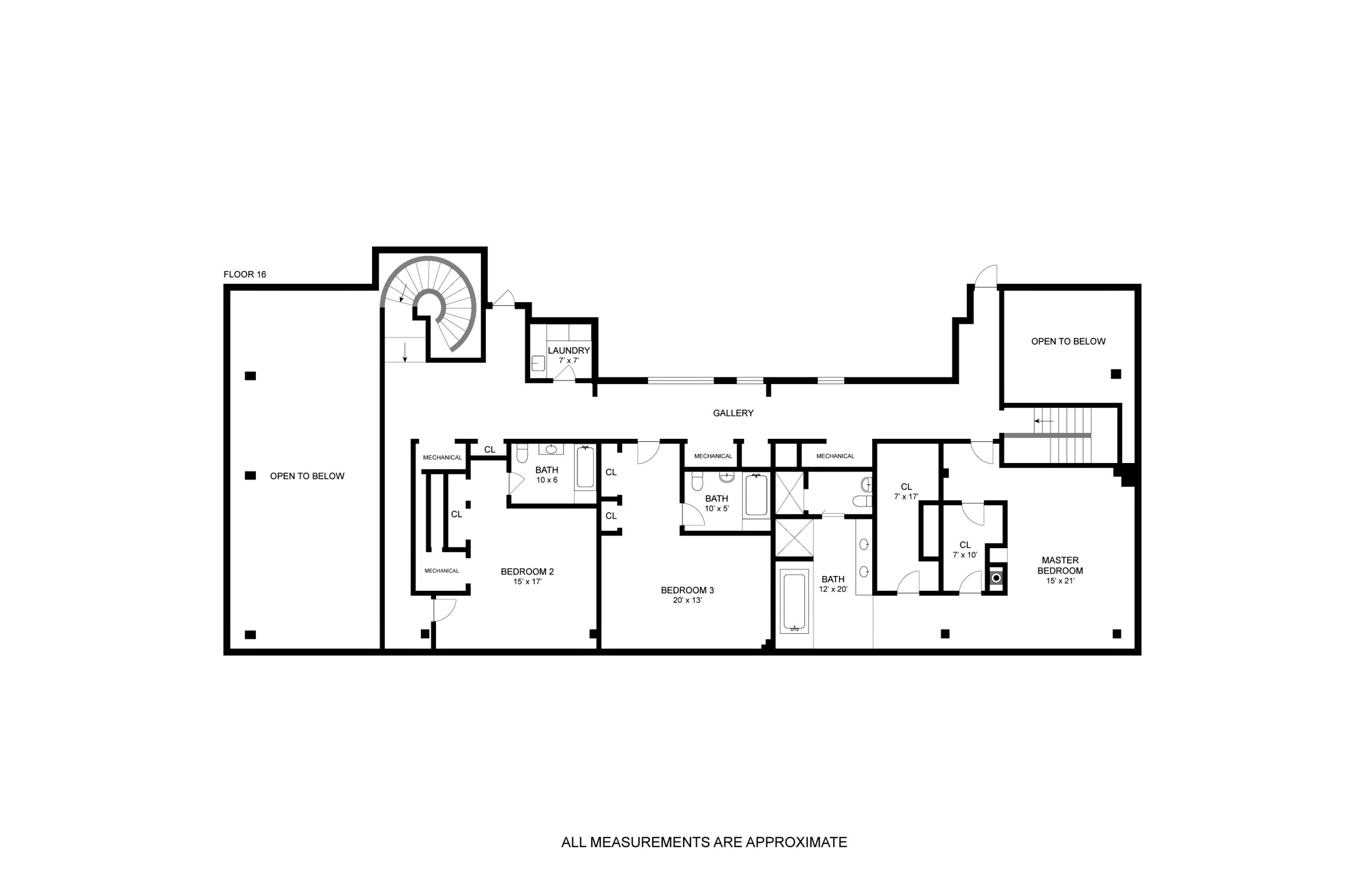 Floor Plans - Sky Lofts Glasshouse Penthouse - New York, NY, USA