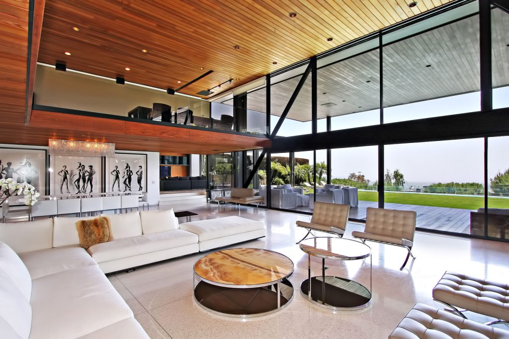 Architectural Living Room - Trousdale Estates Luxury Home - 630 Clifton Pl, Beverly Hills, CA, USA