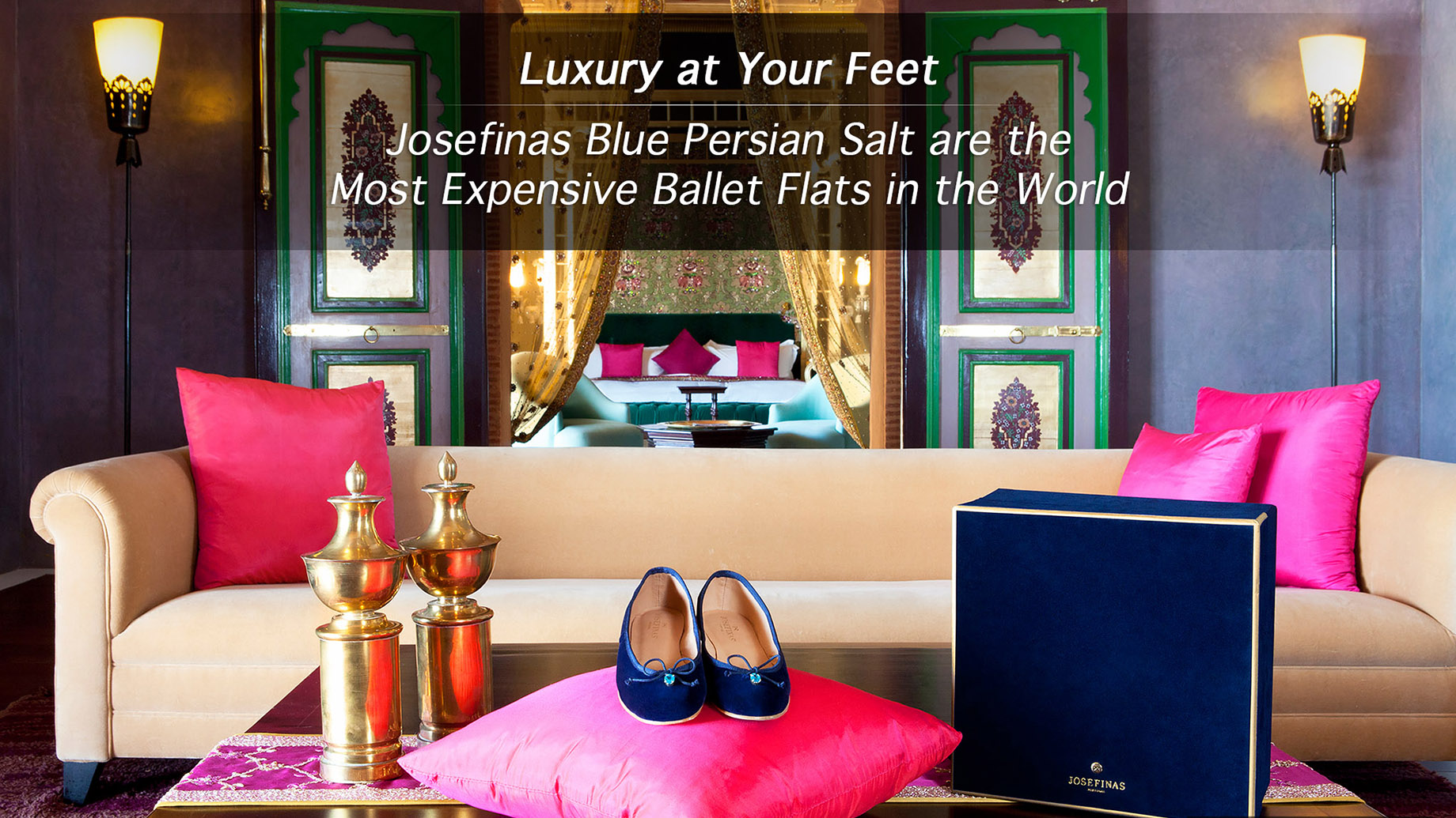 Luxury at Your Feet - Josefinas Blue Persian Salt are the Most Expensive Ballet Flats in the World