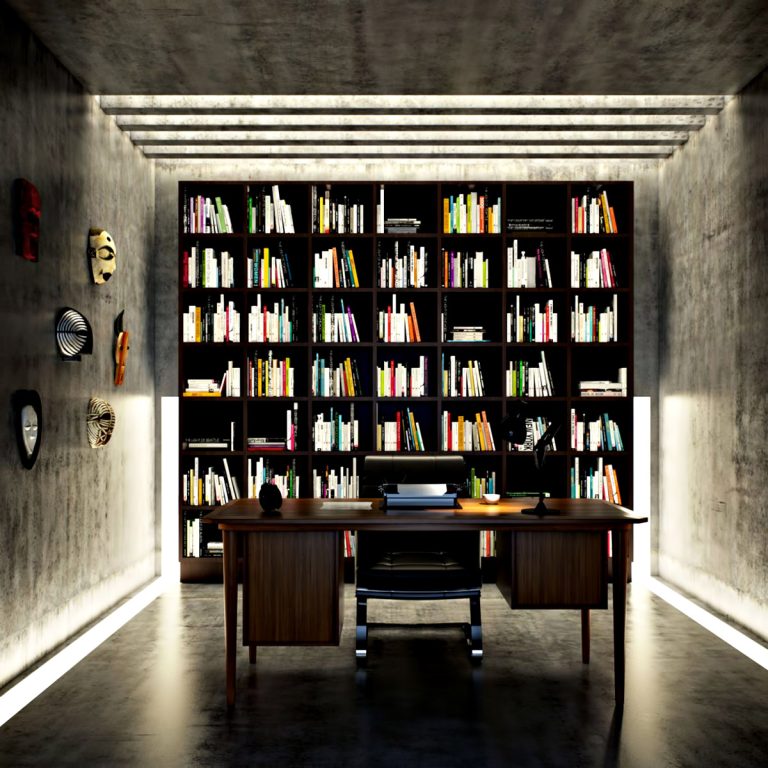 Writer’s Room – Ex Machina Film Inspires Architecture for a Writer’s Modern Concrete Home Design