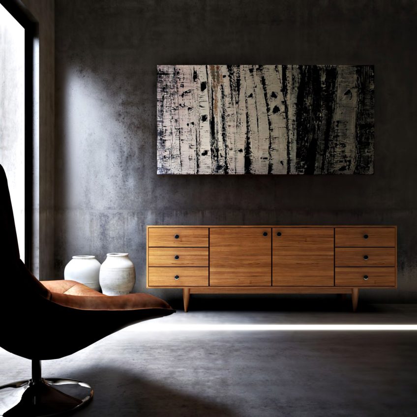 Living Room - Ex Machina Film Inspires Architecture for a Writer's Modern Concrete Home Design