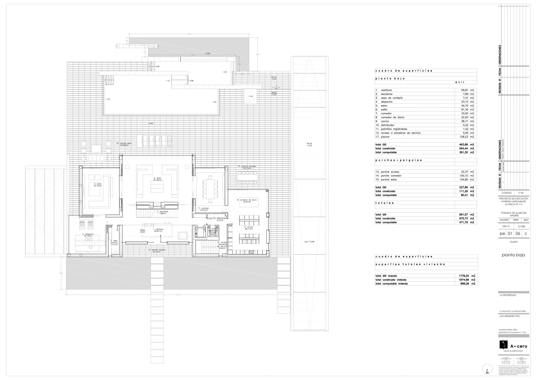 Floor Plans – Vivienda 19 Luxury Residence – Pozuelo de Alarcón, Madrid, Spain