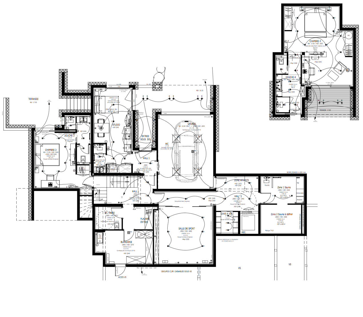 Floor Plans - Cala Rossa Luxury Villa - Porto-Vecchio, Corsica, France