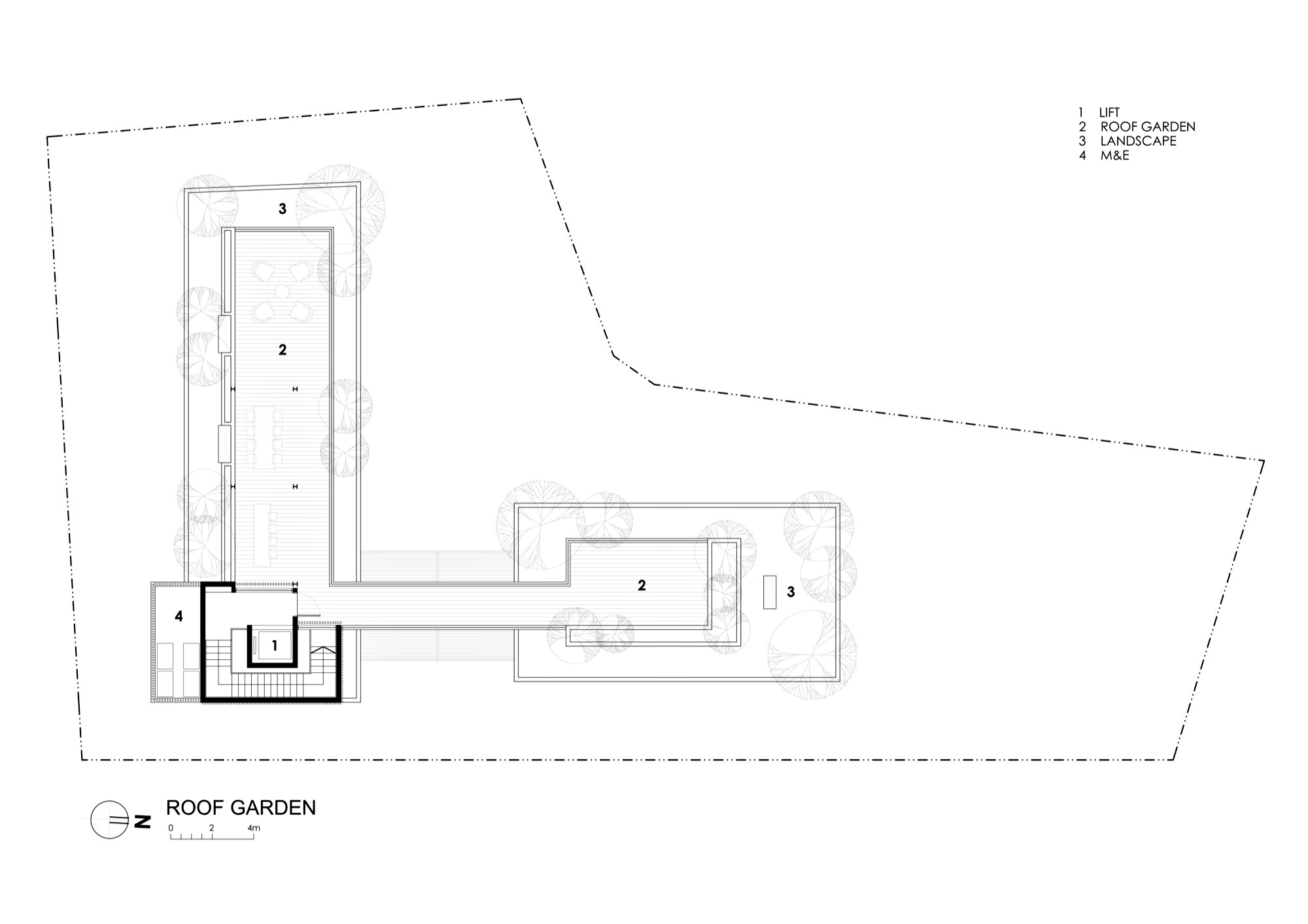 Roof Garden Floor Plan – Secret Garden House Luxury Residence – Bukit Timah, Singapore