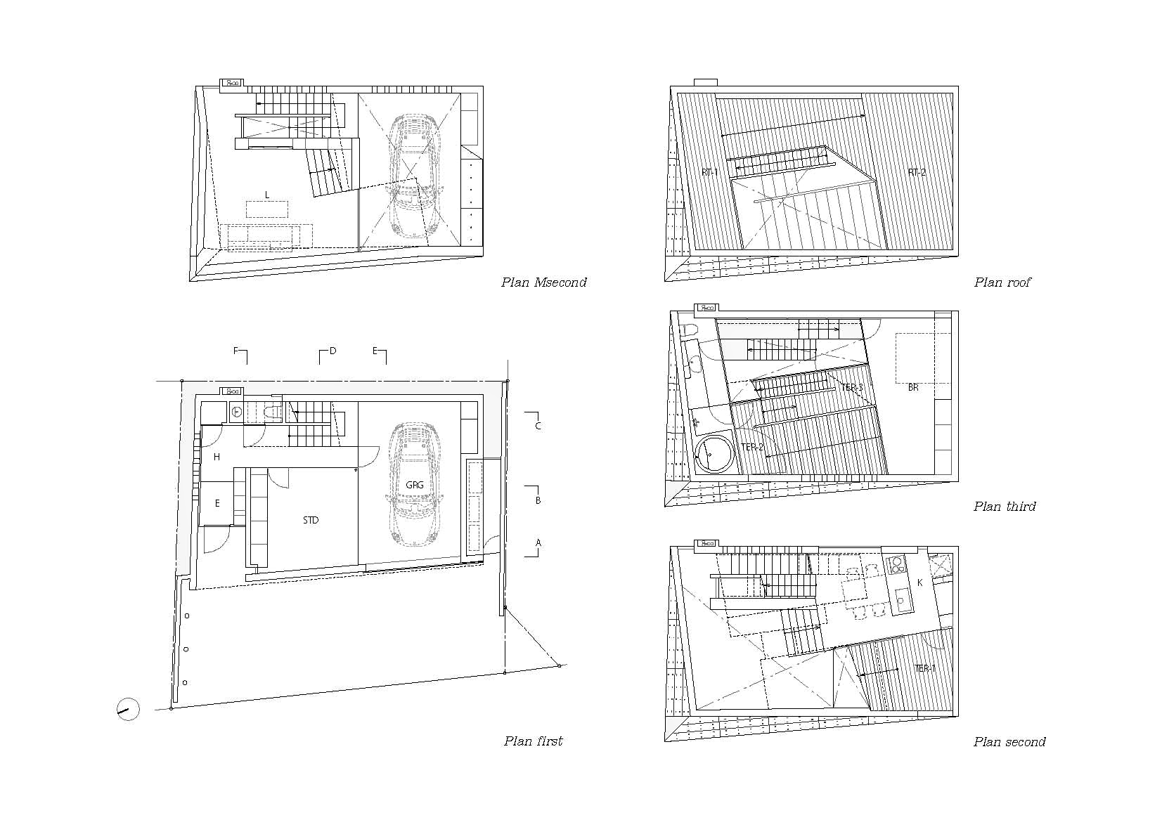 Floor Plans – Tsudanuma House – Narashino, Chiba Prefecture, Japan