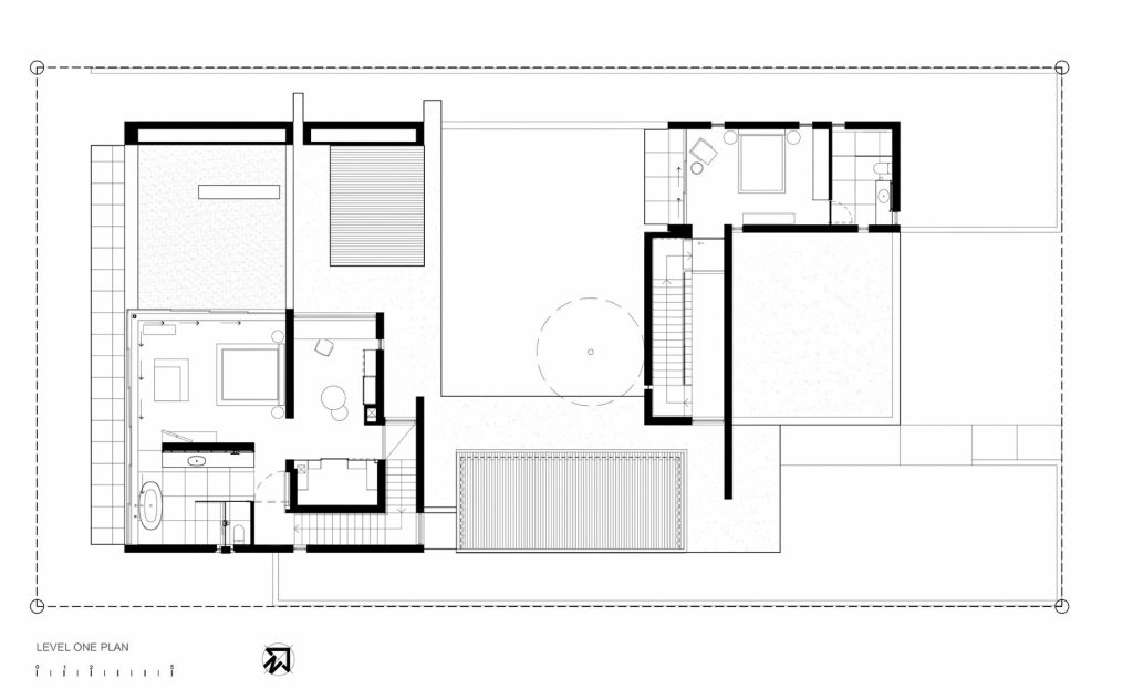 Level One Floor Plan - Pearl Bay Residence - Yzerfontein, Western Cape, South Africa