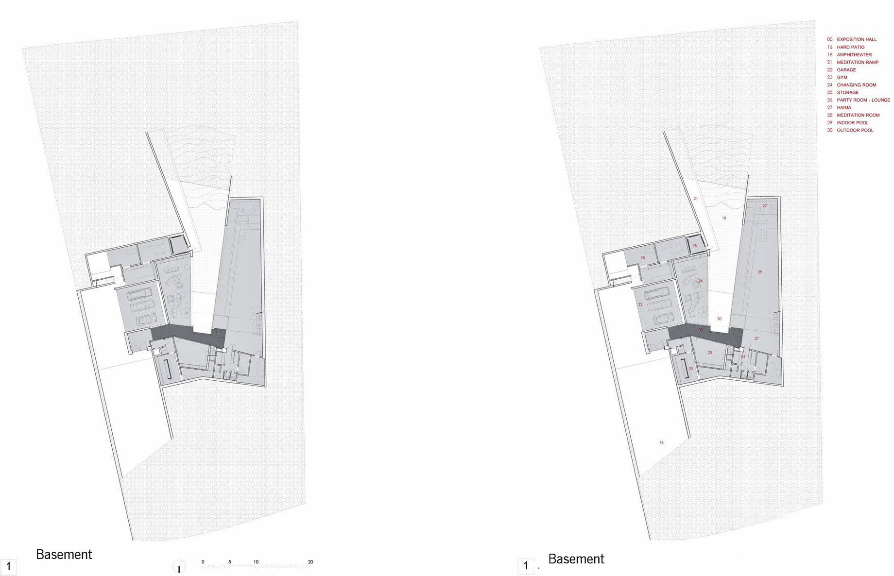 Floor Plans – House H Luxury Residence – Madrid, Spain