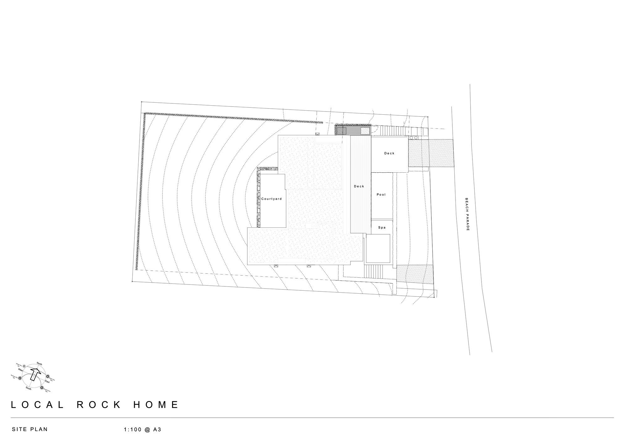 Site Plan – Local Rock House – Waiheke Island, Auckland, New Zealand