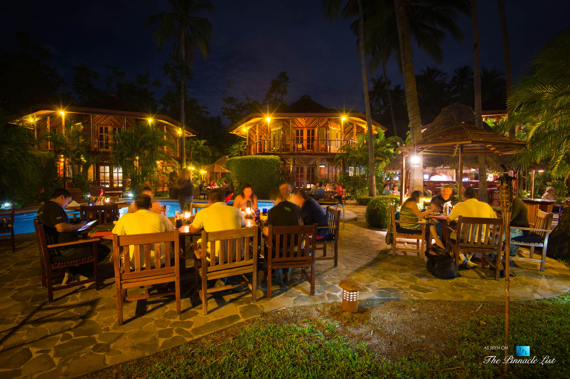 Tambor Tropical Beach Resort – Tambor, Puntarenas, Costa Rica – Restaurant Dining at Night