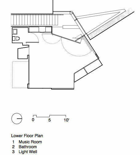 Lower Floor Plan – Shaw House Residence – Point Grey Rd, Vancouver, BC, Canada