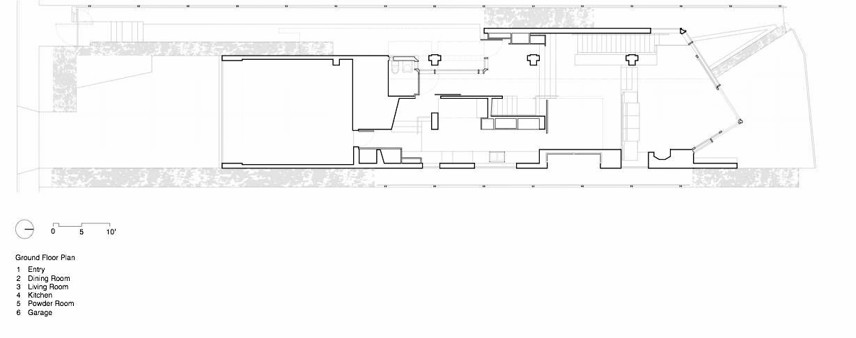 Ground Floor Plan – Shaw House Residence – Point Grey Rd, Vancouver, BC, Canada