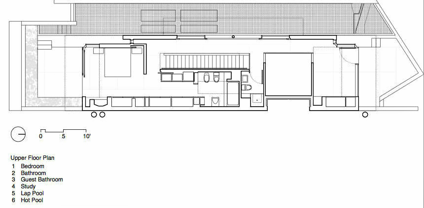 Upper Floor Plan - Shaw House Residence - Point Grey Rd, Vancouver, BC, Canada
