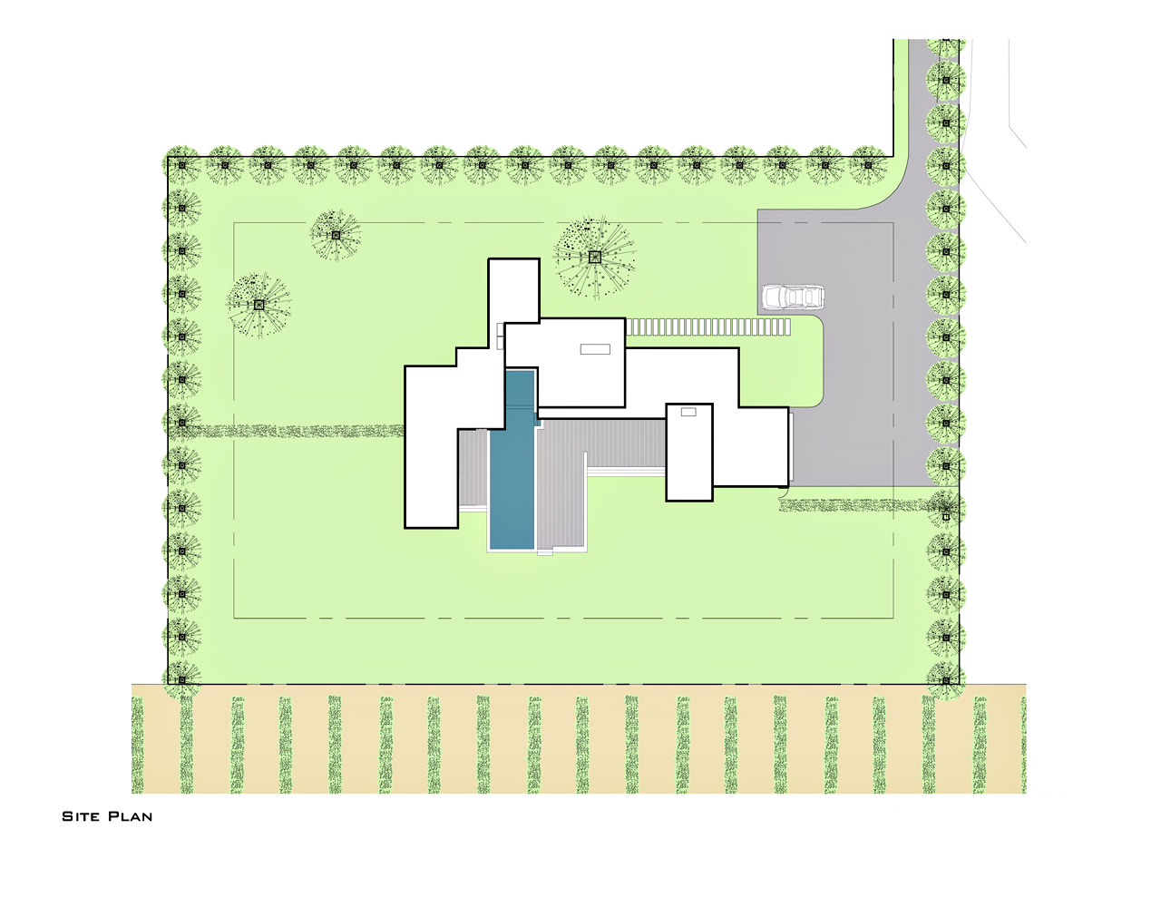 Site Plan - Fieldview Residence - 28 Fieldview Ln, East Hampton, NY, USA