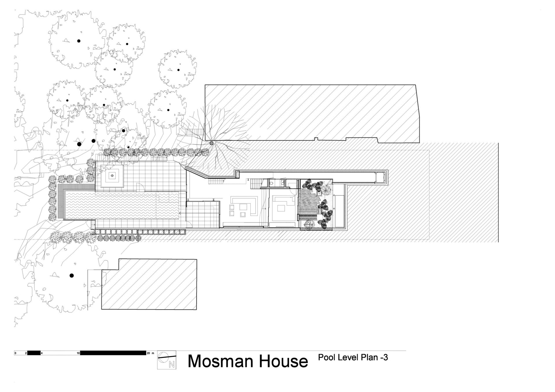 Pool Level Floor Plan – Mosman House Residence – Sydney, New South Wales, Australia