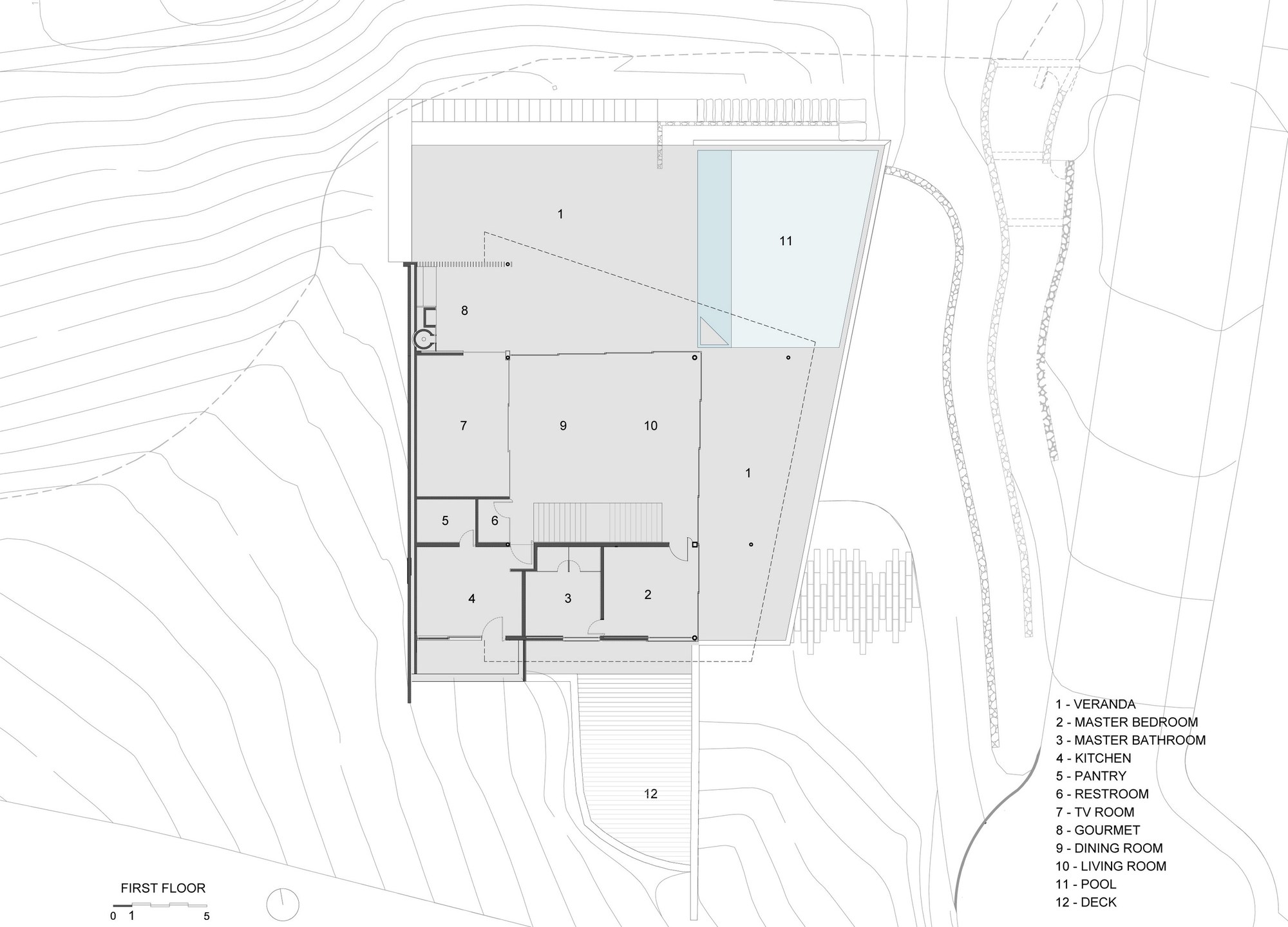 Access Floor Plan - Casa Delta Luxury Residence - Guarujá, São Paulo, Brazil