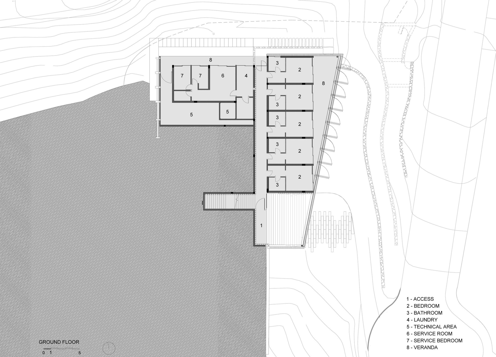 First Floor Plan – Casa Delta Luxury Residence – Guarujá, São Paulo, Brazil