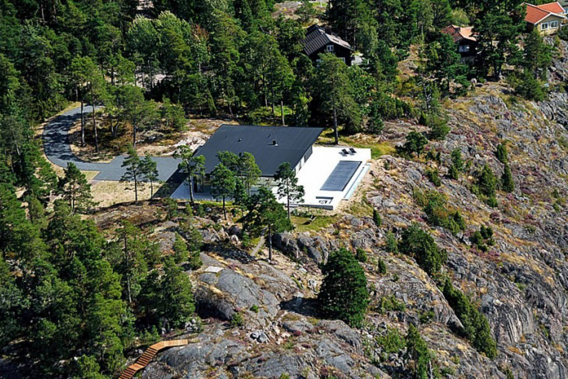 Aerial - Villa Overby Luxury Residence - Värmdö, Stockholm, Sweden