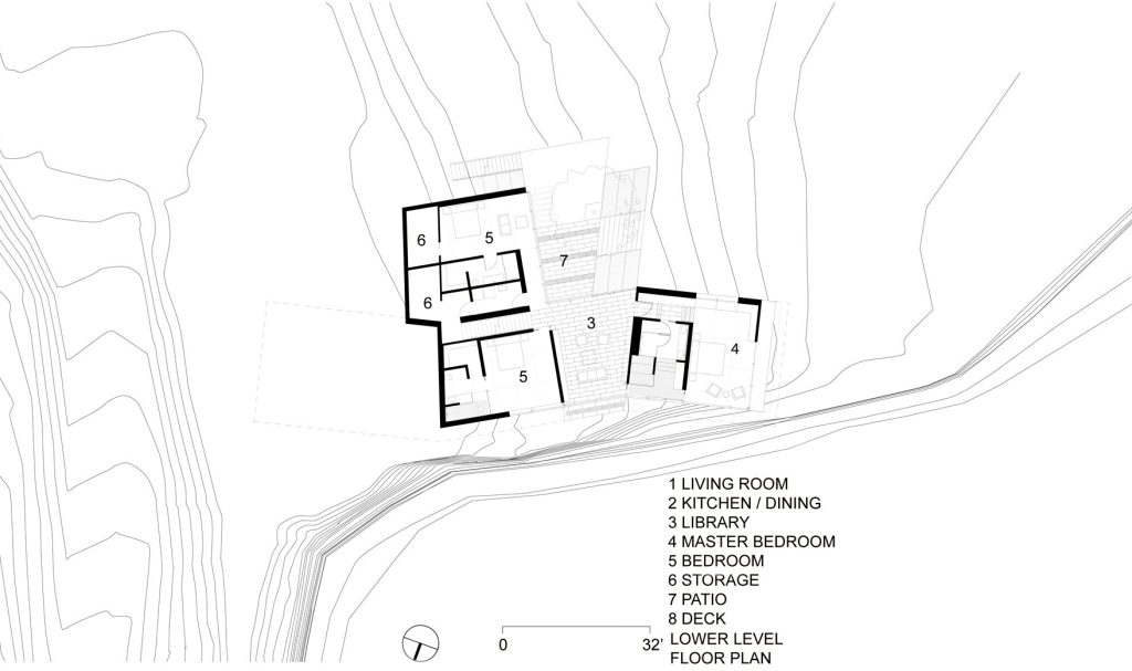Floor Plans - Fall House Luxury Residence - Cabrillo Hwy, Big Sur, CA, USA
