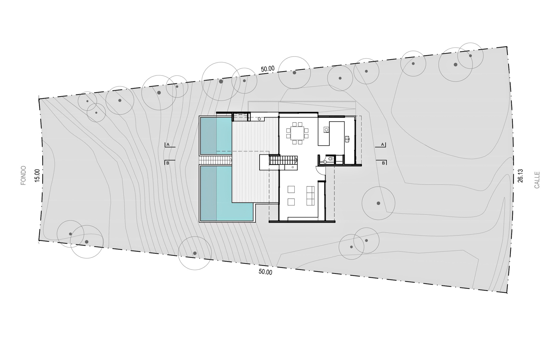 Site Plan - Casa en la Duna - Costa Esmeralda, Buenos Aires, Argentina