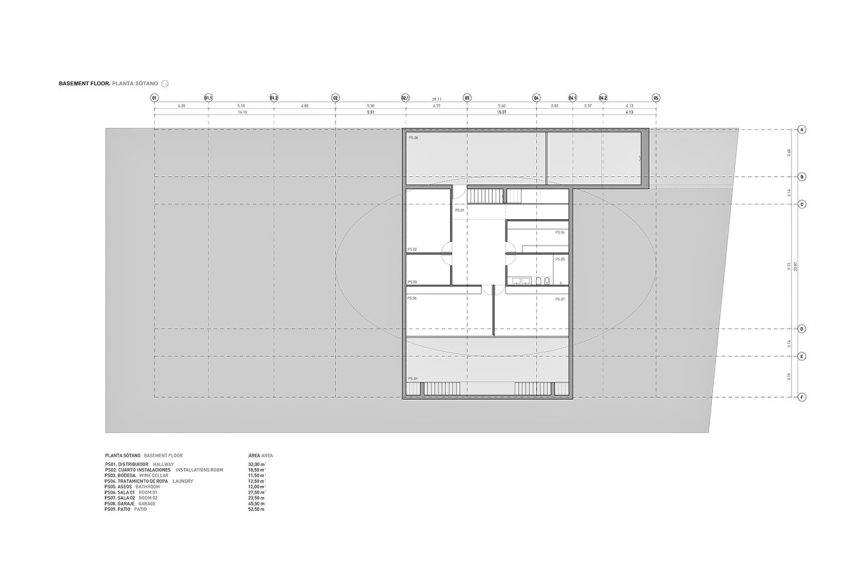 Basement Floor Plan - Casa Balint Luxury Residence - Bétera, València, Spain