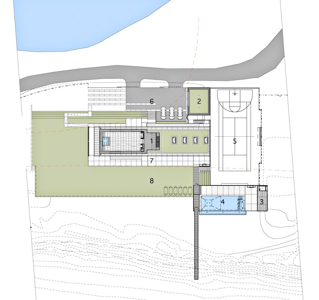 Site Plan - Hamptons Beachfront - 7 Fairfield Pond Ln, Sagaponack, NY, USA