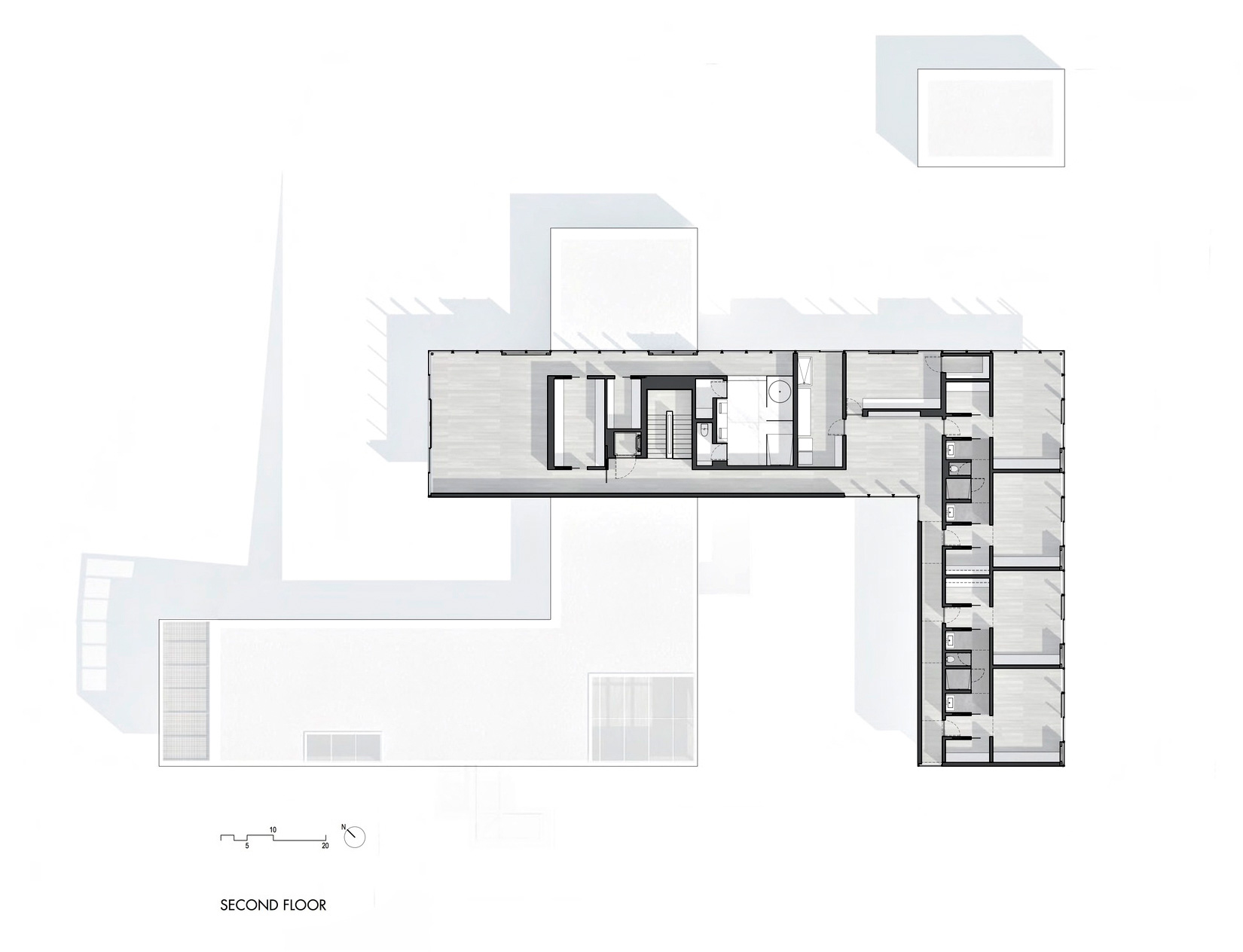 Second Floor Plan - Oz House Luxury Residence - Ridge View Dr, Atherton, CA, USA