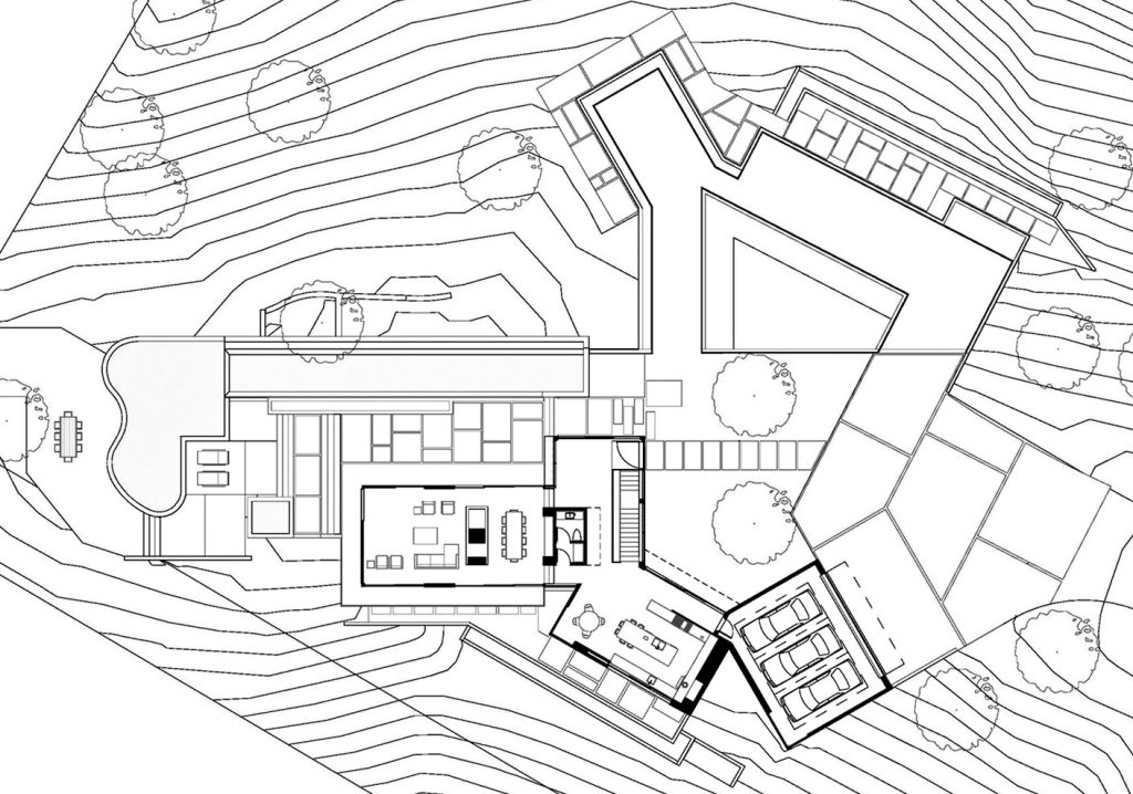 Floor Plans - Oak Pass Residence - 9601 Oak Pass Rd, Beverly Hills, CA, USA