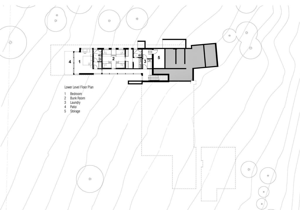 Lower Level Floor Plan - Martis Camp 479 Luxury Residence - Truckee, CA, USA