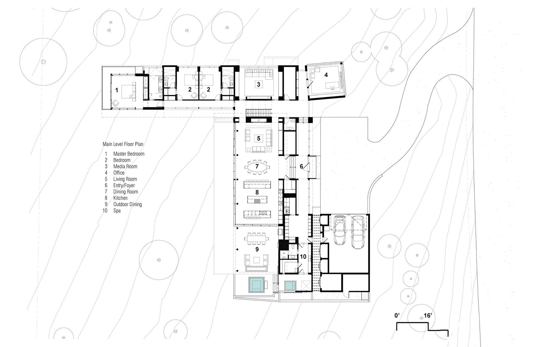 Main Level Floor Plan – Martis Camp 479 Luxury Residence – Truckee, CA, USA