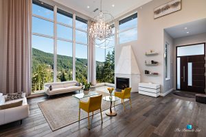 1083 Uplands Dr, Anmore, BC, Canada - Living Room Mountain View - Luxury Real Estate - Greater Vancouver West Coast Modern Home