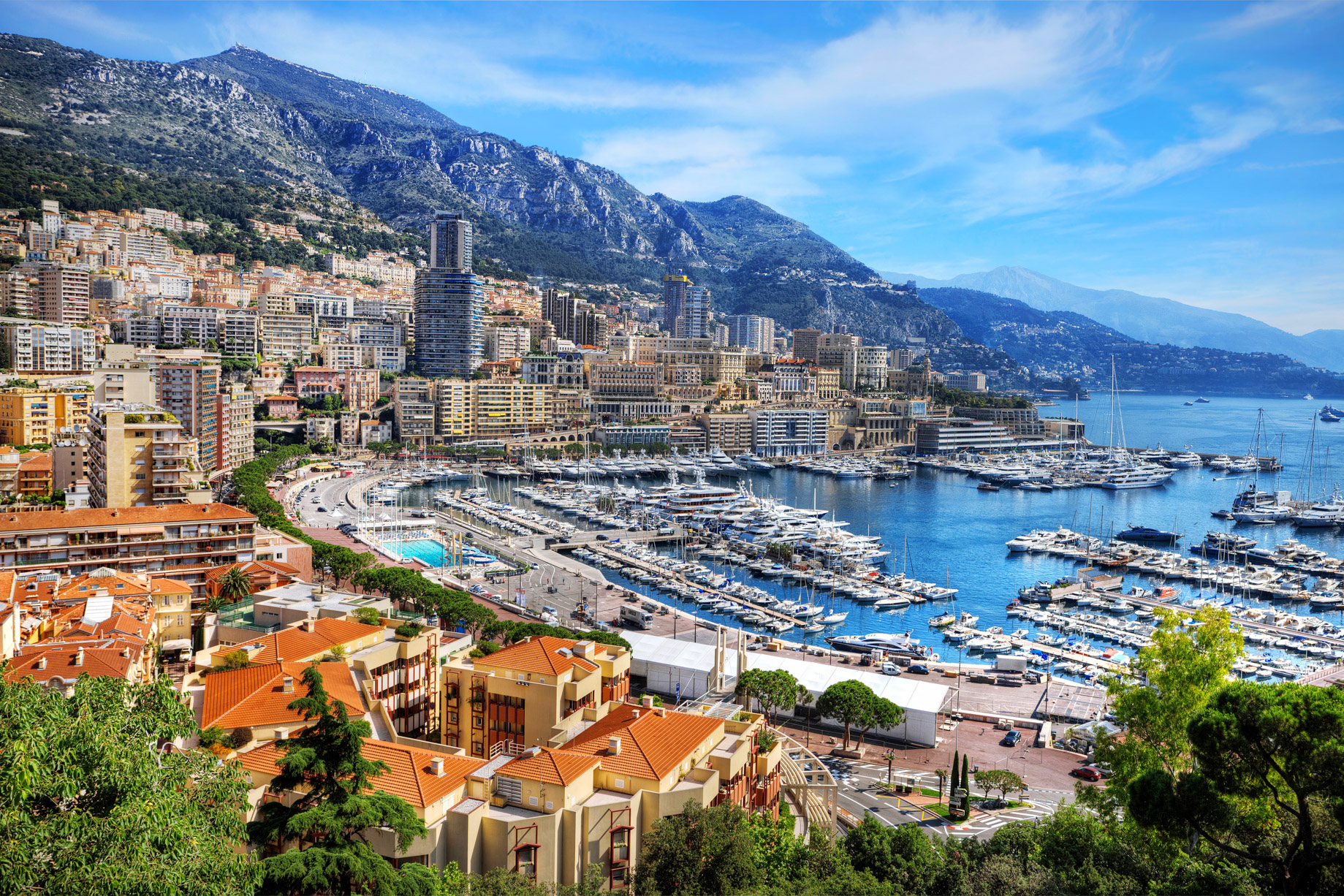 Monaco, View of La Condamine and Monte Carlo