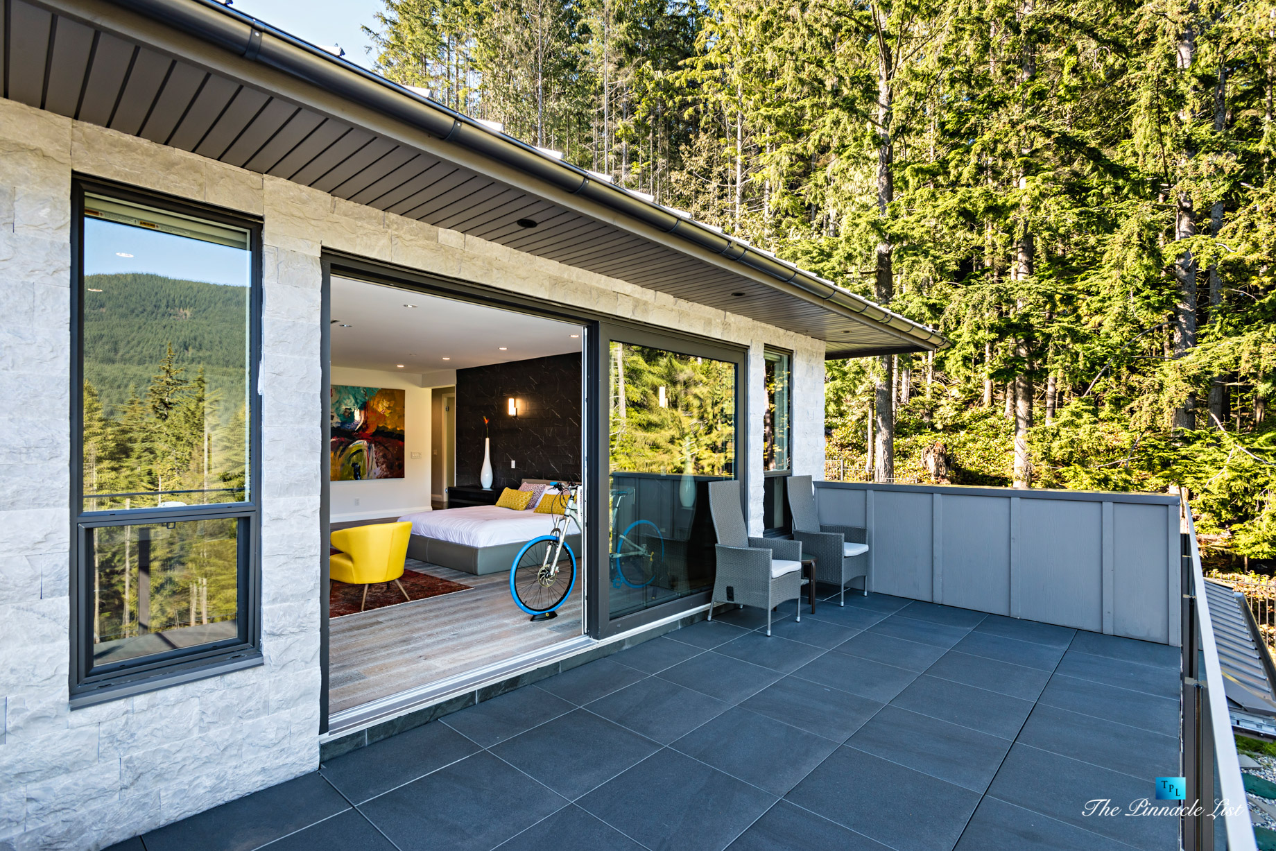 1083 Uplands Dr, Anmore, BC, Canada - Master Bedroom Private Outdoor Deck - Luxury Real Estate - Greater Vancouver West Coast Modern Home