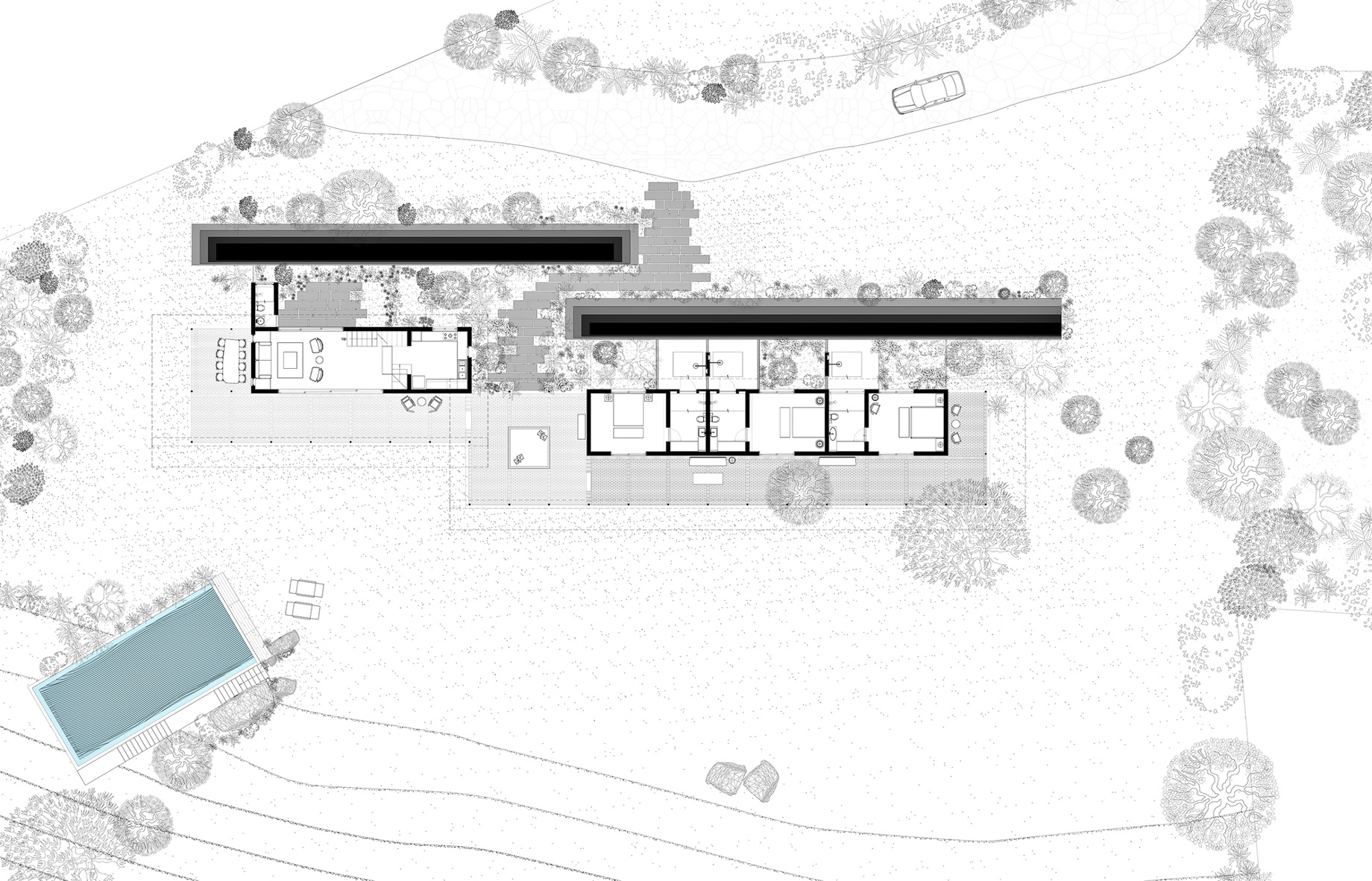 Site Plan – Lake Pawna Gabion House – Lonavala, Pune, Maharashtra, India