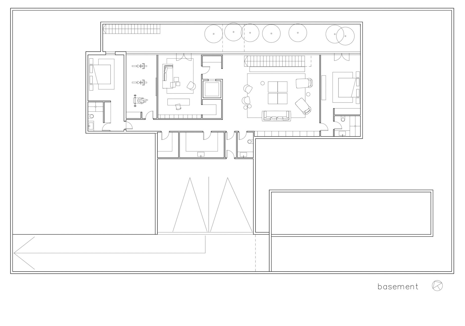 Basement Floor Plan - S House Luxury Residence - Herzliya, Tel Aviv, Israel