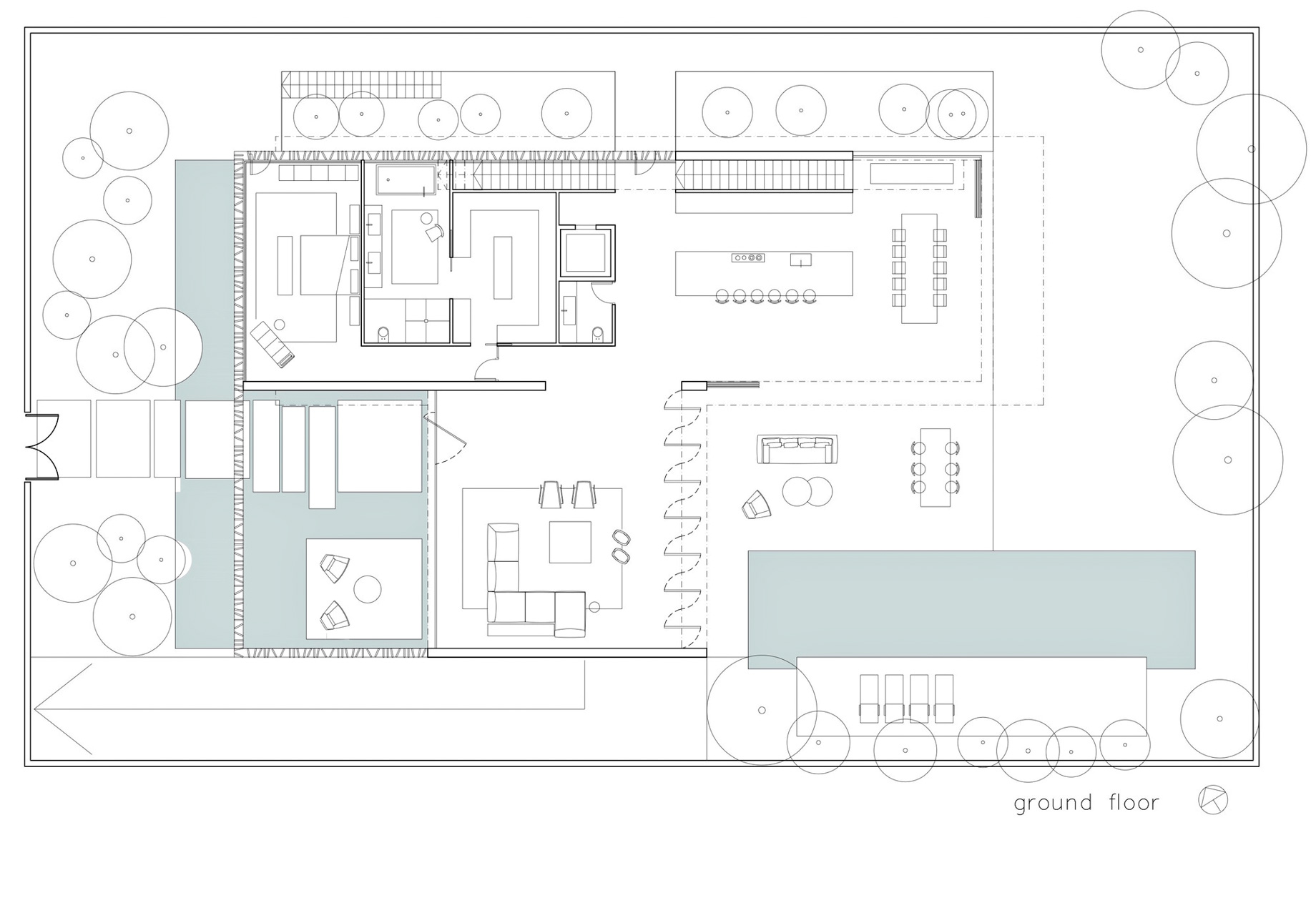 Ground Floor Plan - S House Luxury Residence - Herzliya, Tel Aviv, Israel