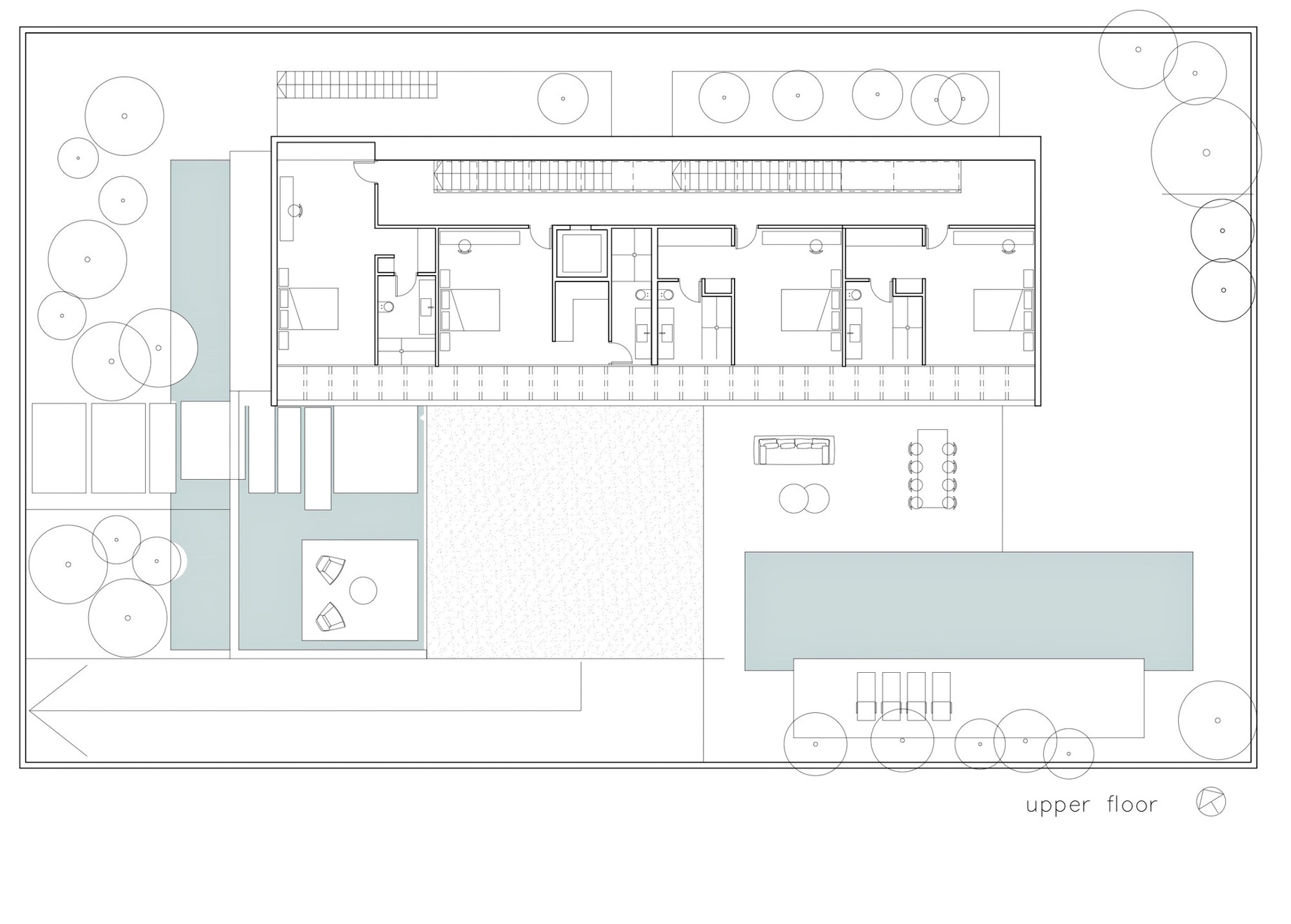 Upper Floor Plan - S House Luxury Residence - Herzliya, Tel Aviv, Israel