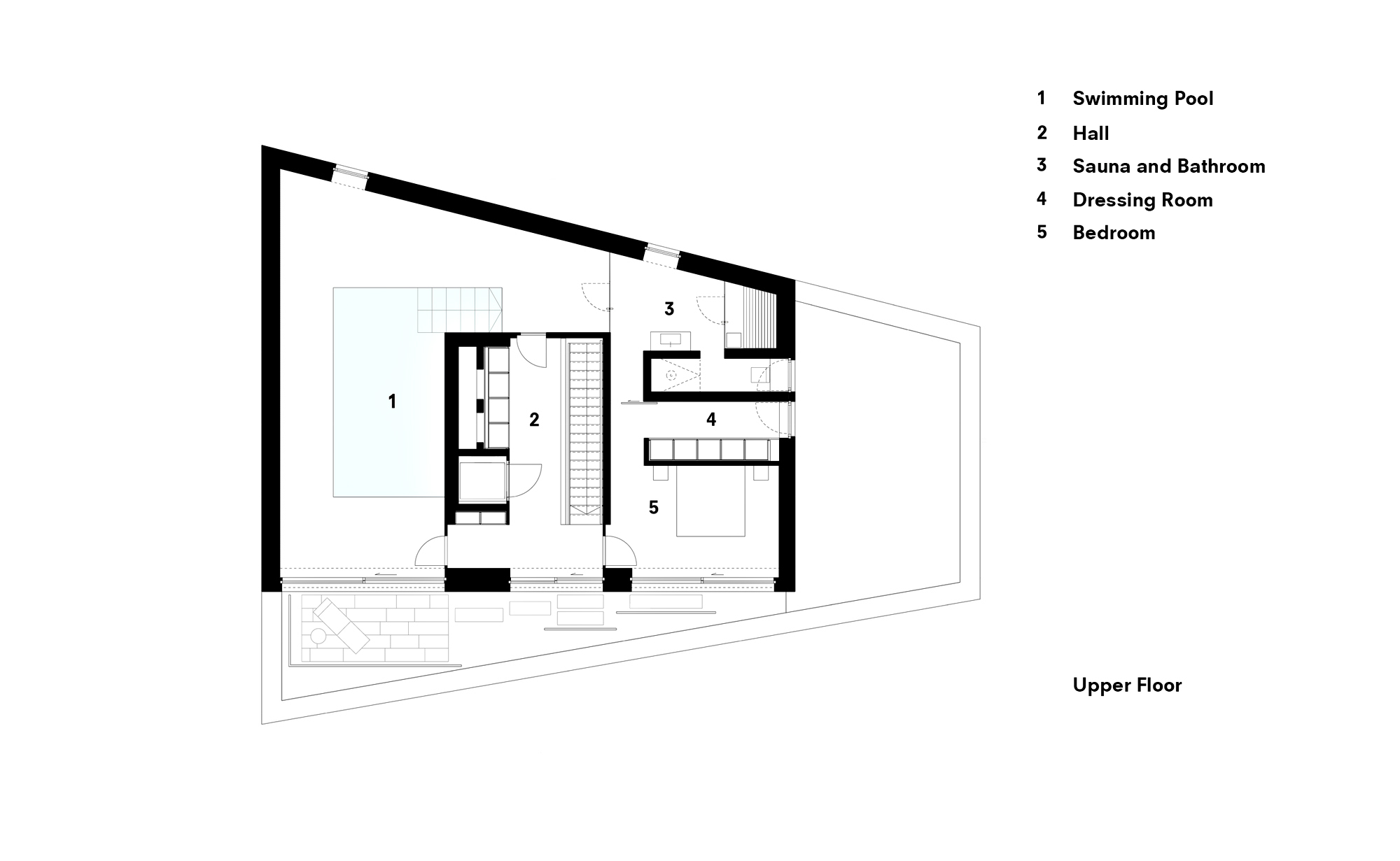 Upper Floor Plan – Koln House Luxury Residence – Hahnwald, Cologne, Germany