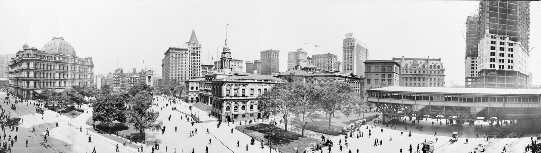 Amazing History - Park Row and City Hall Park, New York, NY, USA