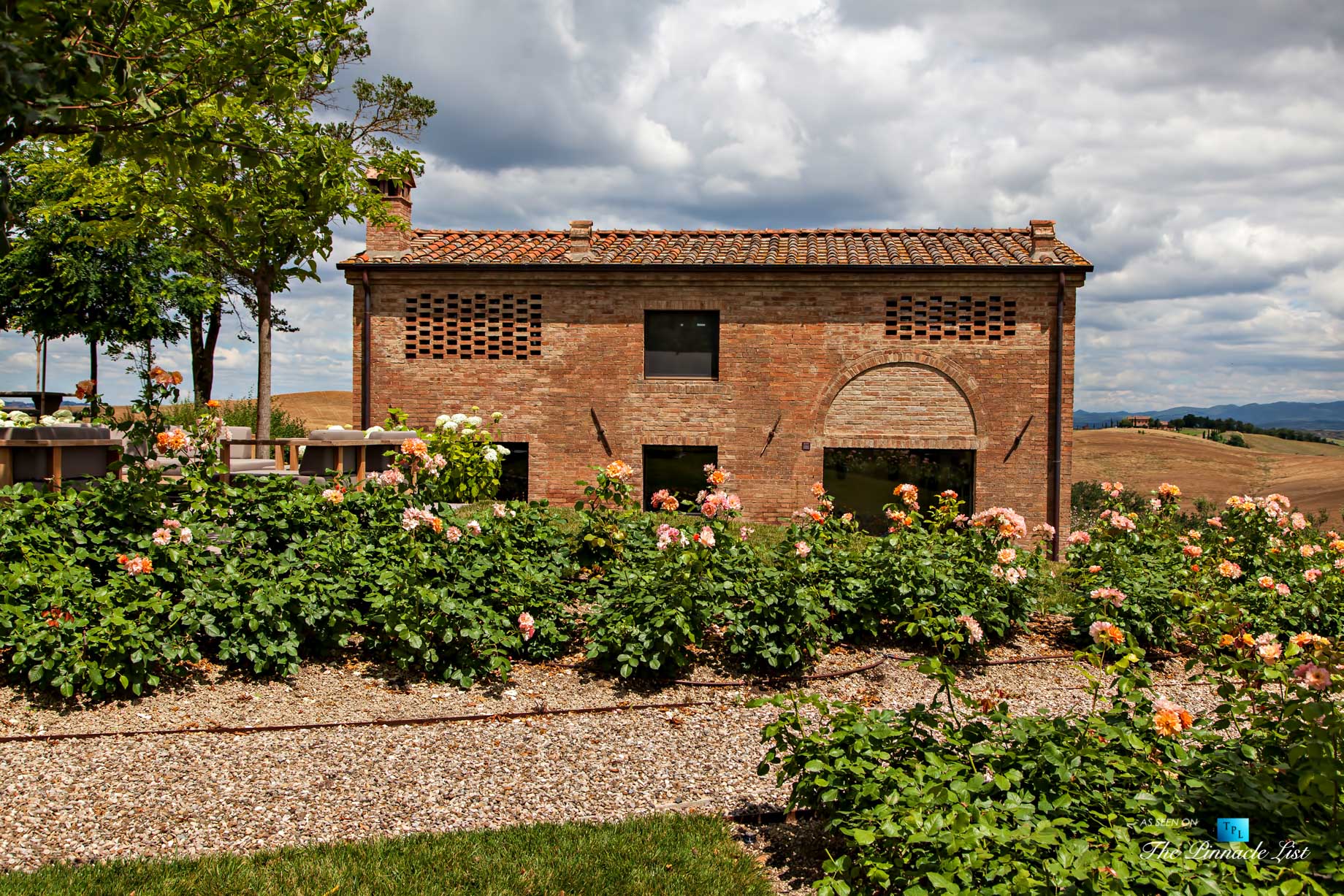 Podere Paníco Estate - Monteroni d'Arbia, Tuscany, Italy - House Exterior Property Pathway - Luxury Real Estate - Tuscan Villa