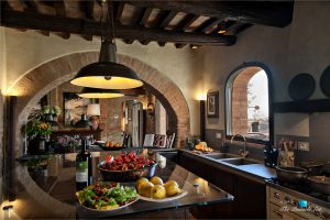 Podere Paníco Estate - Monteroni d'Arbia, Tuscany, Italy - Kitchen and Dining Room - Luxury Real Estate - Tuscan Villa