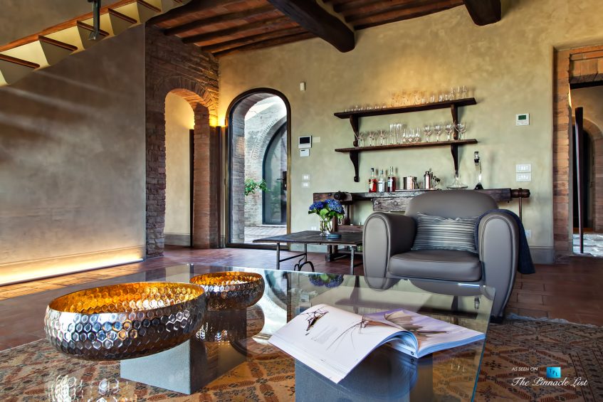 Podere Paníco Estate - Monteroni d'Arbia, Tuscany, Italy - Living Room - Luxury Real Estate - Tuscan Villa