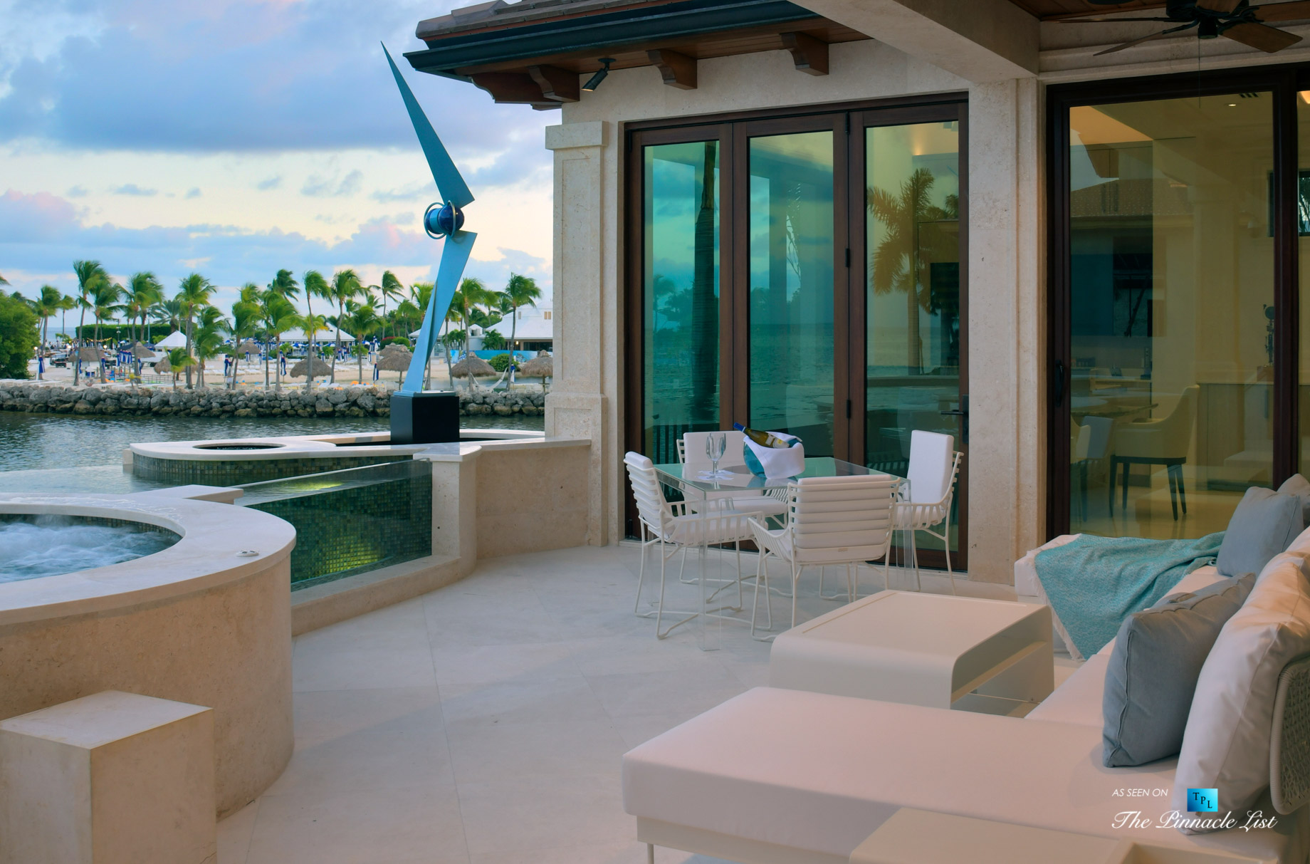103 Andros Rd, Key Largo, FL, USA - Oceanfront Pool Deck and Hot Tub - Luxury Real Estate - Ocean Reef Club Home